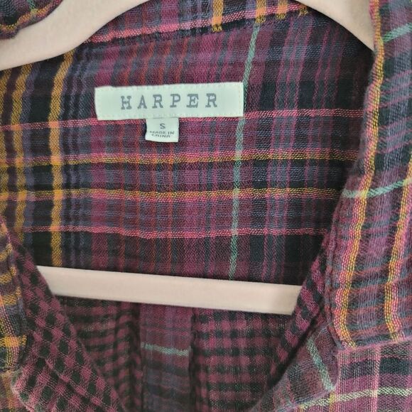 Harper 100% Cotton Plaid Button-Up Shirt - Picture 8 of 8